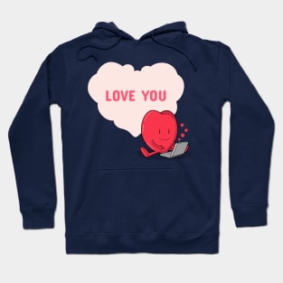 Love You Valentines Day Gift Hoodie